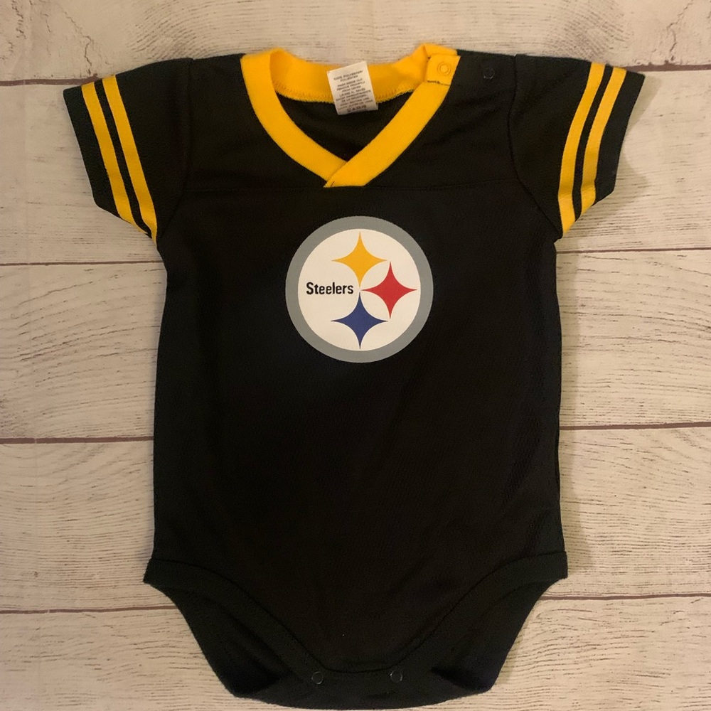 Steelers jersey onesie